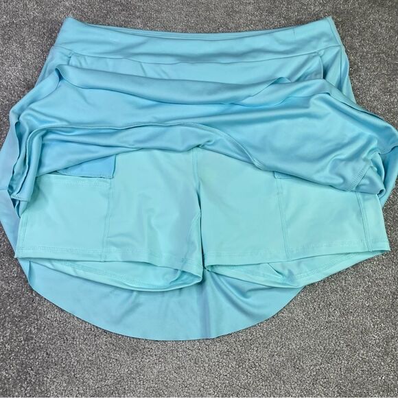 Greg Norman Crossover Flounce Pull On Skort Women’s Large Blue Golf Tennis - Picture 3 of 14